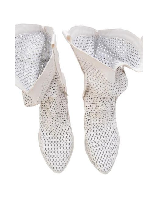 Prologue Shoes White Larry Western Cut-Out Summer Boots