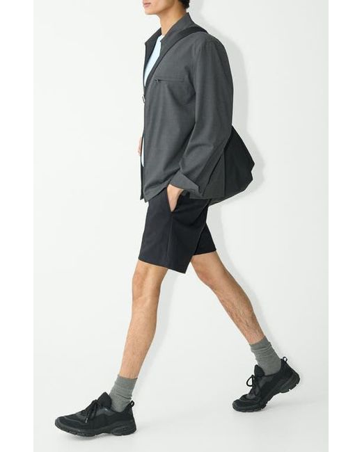Theory Black Curtis Slim Fit Internal Drawstring Shorts for men