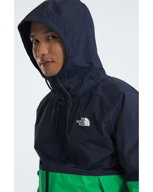The North Face Green Antora Waterproof Hooded Rain Jacket for men