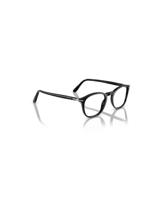 Persol Black 50Mm Square Optical Glasses for men