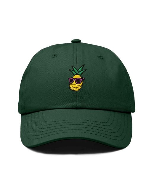 Alix Green Pineapple Embroidered Dad Hat for men