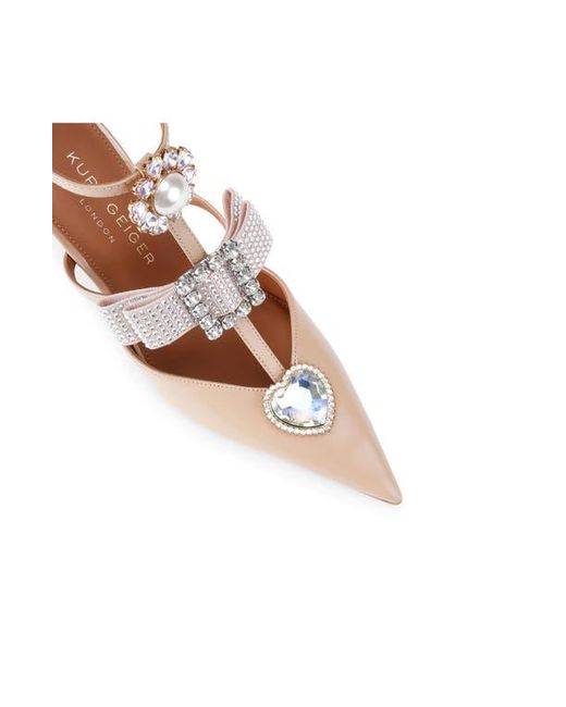 Kurt Geiger Multicolor Bow Ankle Strap Pointed Toe Gladiator Pump
