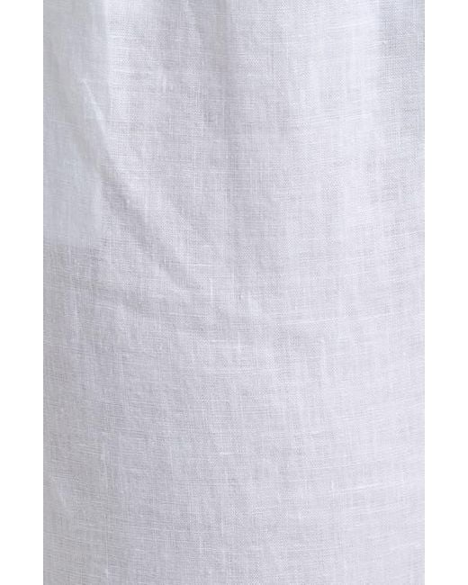 Caslon White Tapered Linen Pants