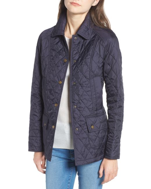 Barbour Blue Beadnell Summer Quilted Jacket