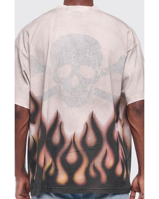 Rolling Loud Men's White Inferno Cotton Graphic T-Shirt
