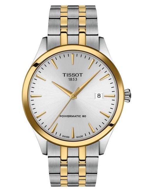 Tissot Metallic Classic Dream Powermatic 80 Two-Tone Bracelet Watch, 40Mm for men