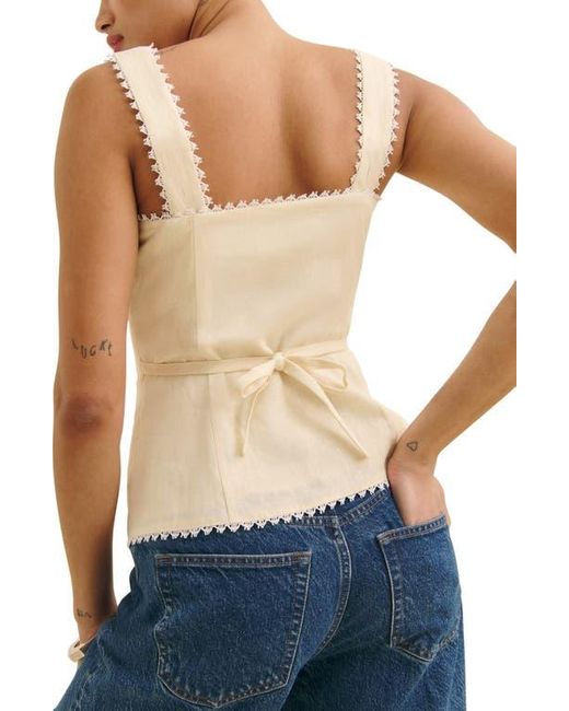 Reformation Natural Viola Linen Tank