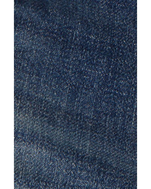 Re/done Blue Cotton Denim Crop Button-up Vest