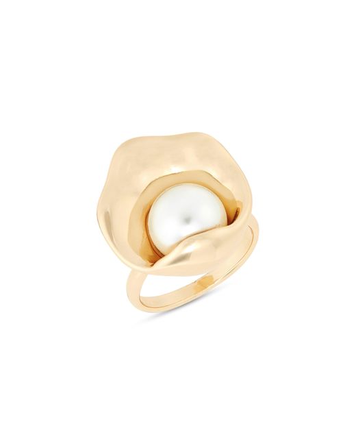 Nordstrom White Nested Imitation Pearl Ring