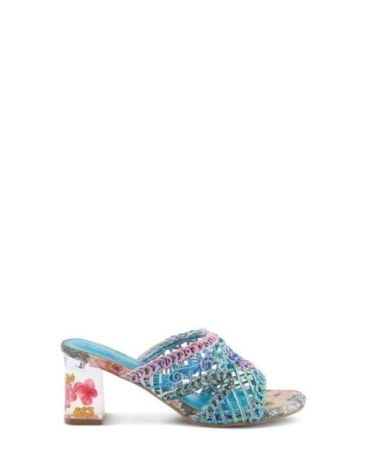 Spring Step Blue Lacyloops Sandal