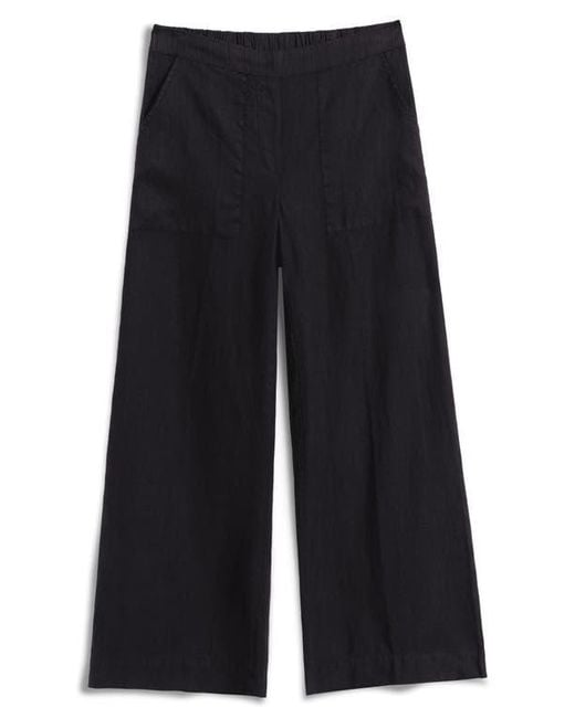 Frank & Eileen Blue Pull-On Linen Pants