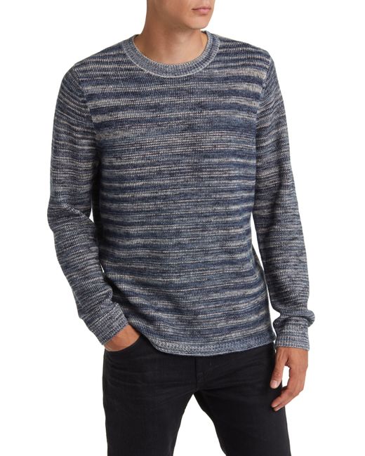 Treasure & Bond Gray Space Dye Crewneck Sweater for men