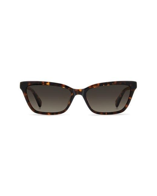 Kate Spade Black Aisha 55Mm Gradient Ectangular Sunglasses