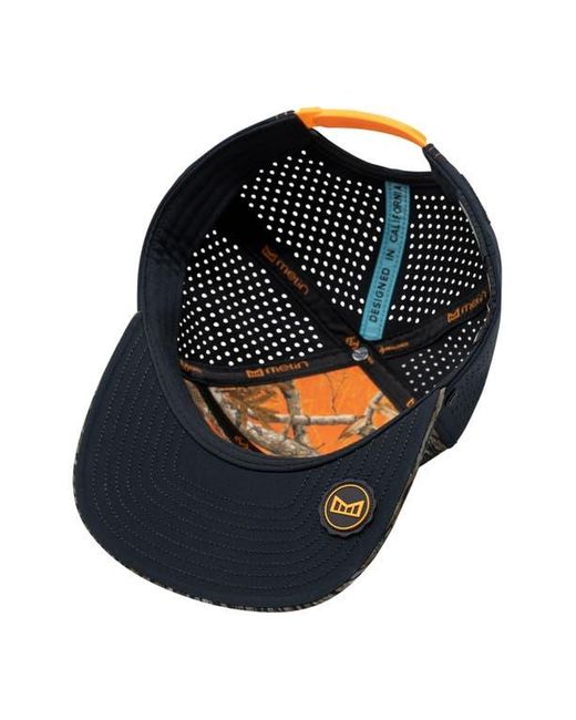 Melin Black X Realtree Trenches Icon Hydro Performance Snapback Hat for men