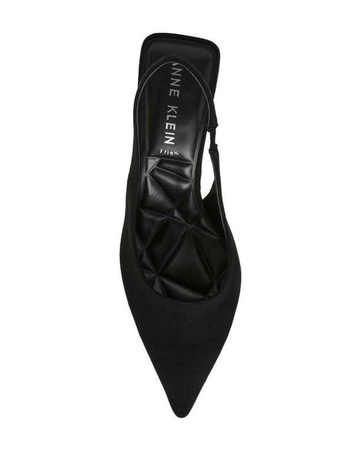 Anne Klein Black Itzy Pointed Toe Slingback Pump