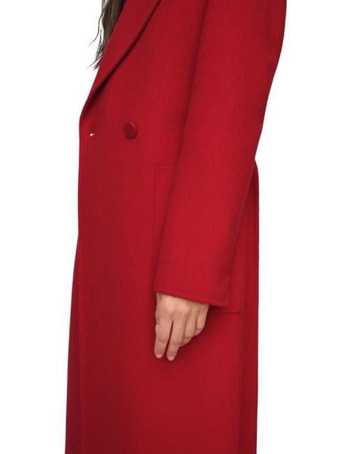 Reiss Red Lucia Wool Blend Coat