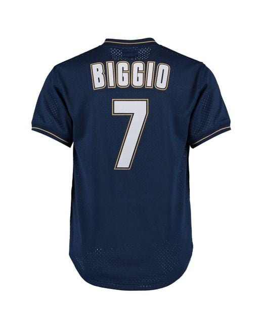 Men's Houston Astros Craig Biggio Mitchell & Ness Navy Cooperstown