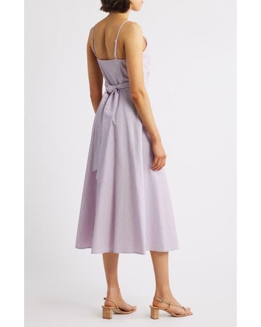 FRNCH Purple Nozha Sleeveless Midi Dress
