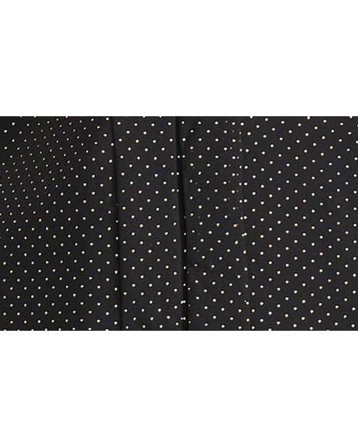 Kasper Black Ruffle Tie Front Top