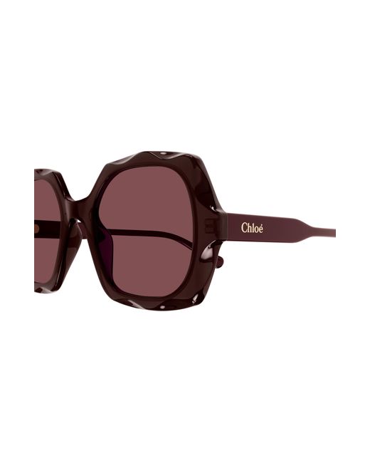 Chloé Purple 53mm Square Sunglasses