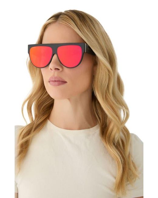 DIFF Pink Georgie 58Mm Gradient Shield Sunglasses