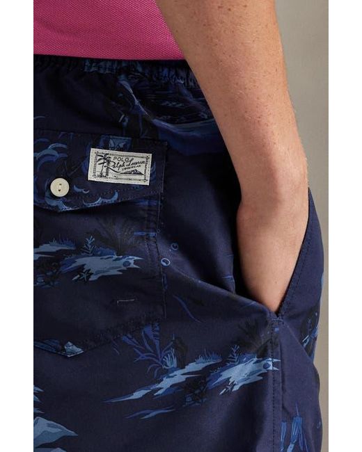 Polo Ralph Lauren Blue Traveler Classic Swim Trunks for men