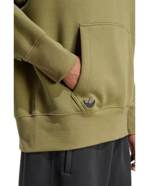 Adidas Green Neuclassics Oversize Pullover Hoodie for men