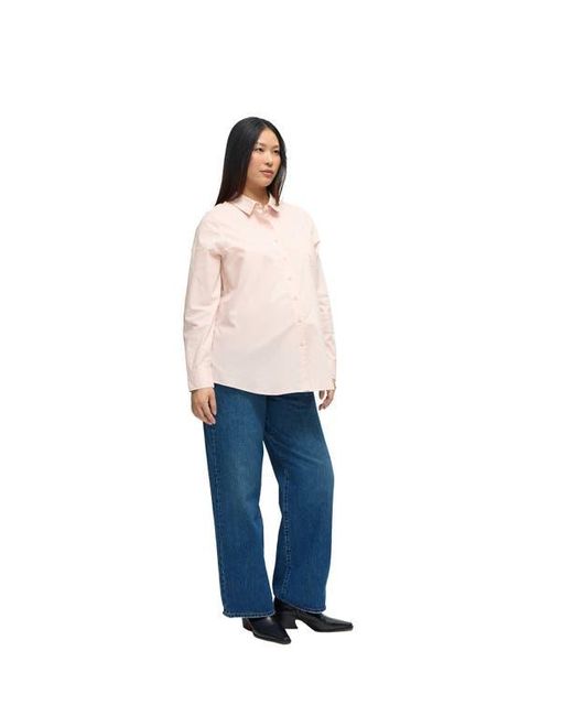Ingrid & Isabel Blue Maternity Poplin Button Down