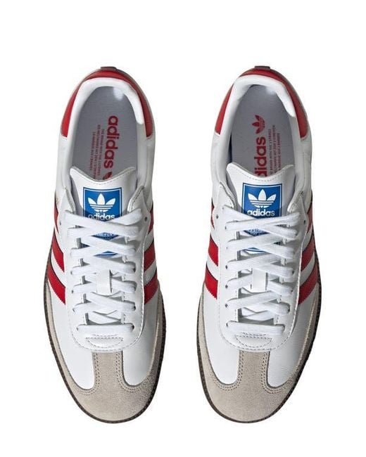 Adidas White And Better Scarlet Samba Og Trainers for men
