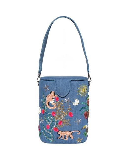 Simitri Blue Bucket Bag