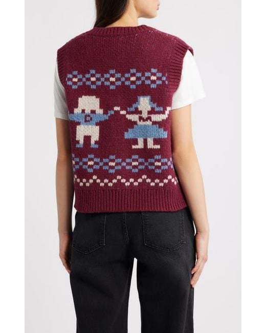 Damson Madder Red Sofie Wool Sweater Vest