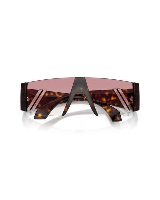 Versace Brown 136Mm Rectangular Sunglasses