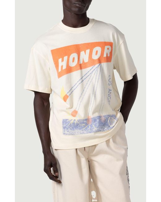 Honor The Gift White Match Box Graphic T-shirt for men