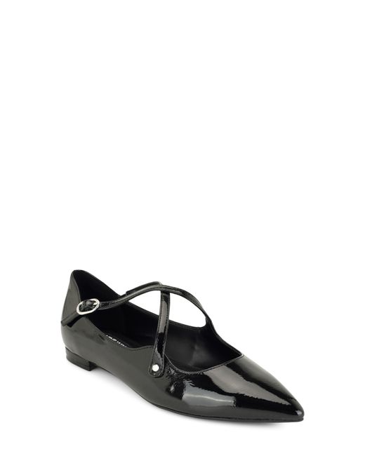 Nine West Black Jarry Pointed Toe Flat