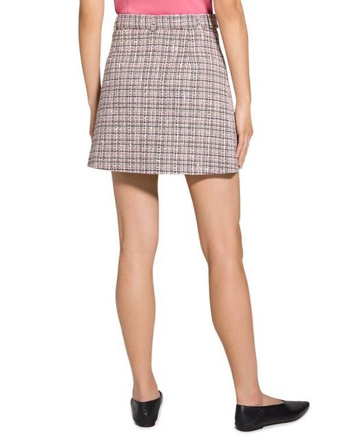Theory Multicolor Tweed A-Line Miniskirt