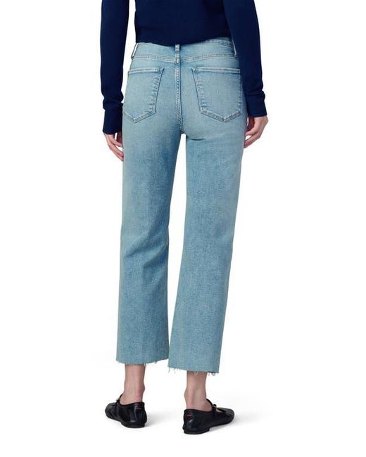 Joe's Jeans Blue The Blake Raw Hem Crop Wide Leg Jeans