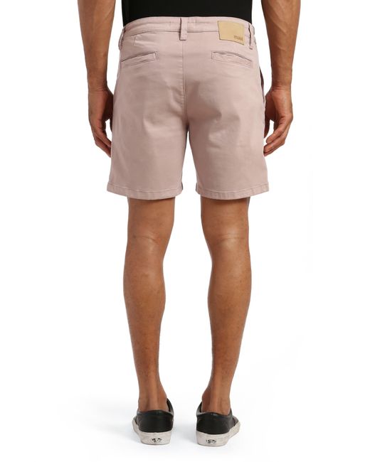 Mavi Natural Noah Flat Front Stretch Twill Shorts for men