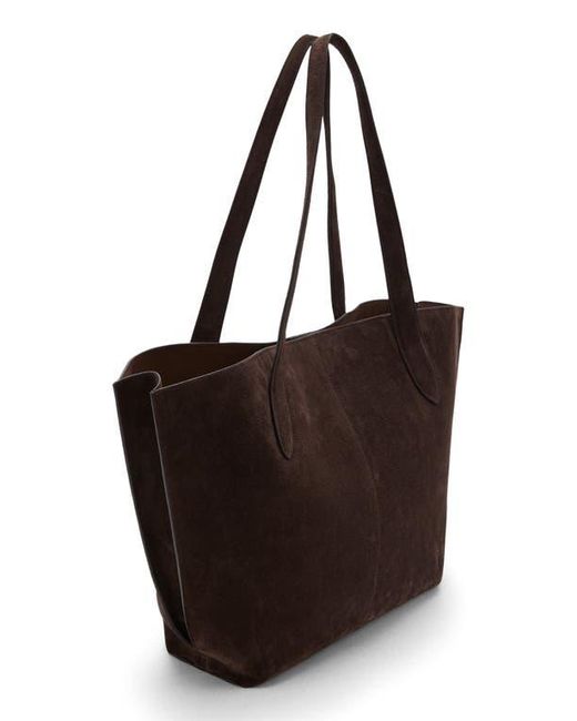 Mango Brown Suede Shopper Bag