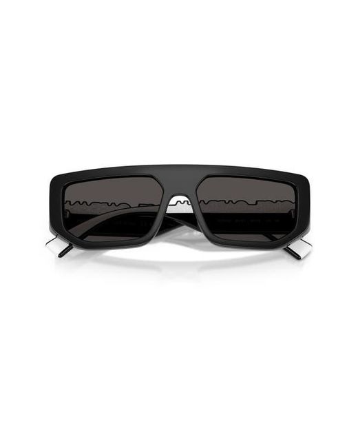 Dolce & Gabbana Black 56Mm Rectangular Sunglasses