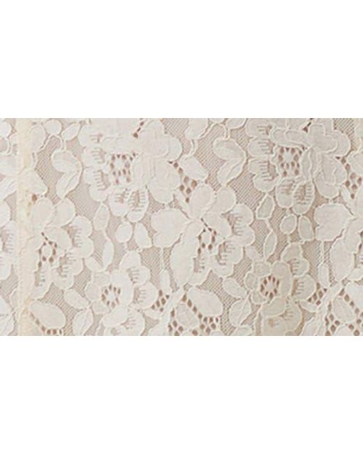 AFRM Natural Milana Long Sleeve Lace Minidress