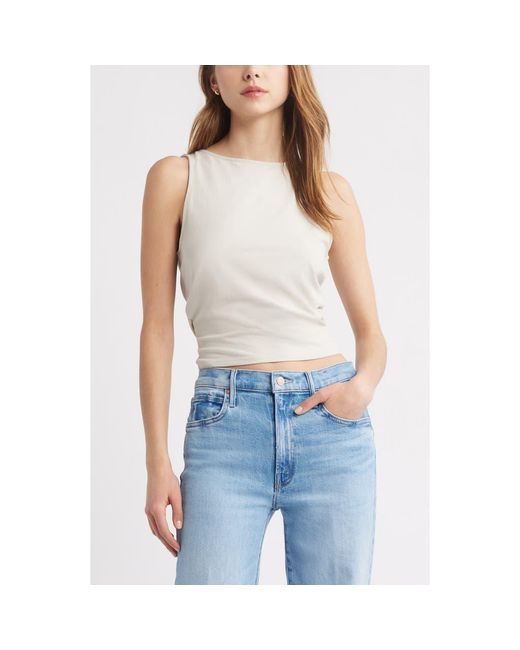 Open Edit Blue Drape Back Sleeveless Top