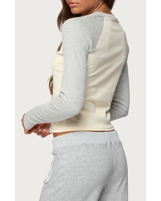 Edikted Gray Raya Crop Top