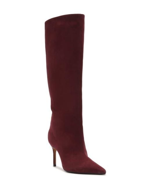 SCHUTZ SHOES Red Ellen Up Pointed Toe Boot