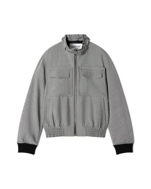 Lanvin Gray Mohair Wool Jacket for men