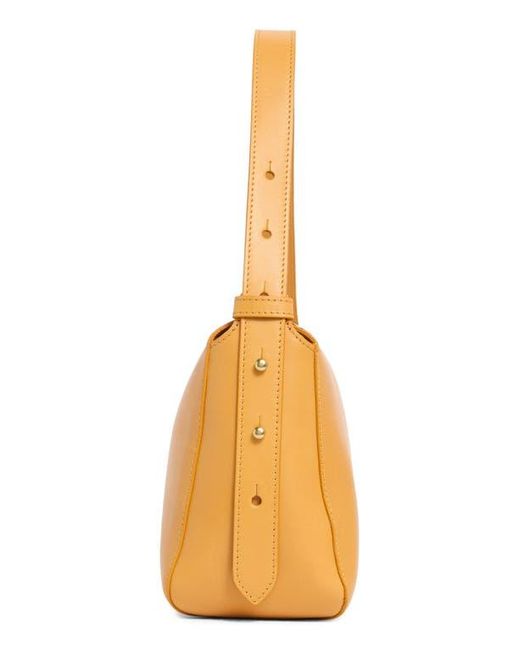 Clare V. Yellow Fleurine Leather Shoulder Bag