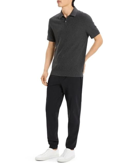 Theory Black Soris T-Light Polo for men
