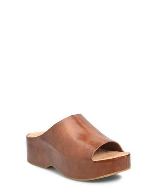Kork-Ease Brown Yazmin Platform Slide Sandal