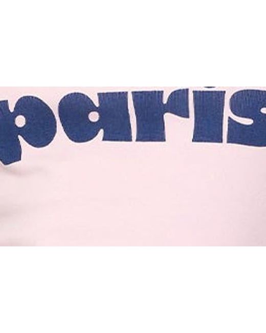 Edikted Blue Love Paris Crop Graphic Camisole