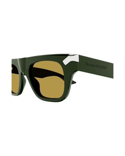 Alexander McQueen Green 51mm Rectangular Sunglasses for men