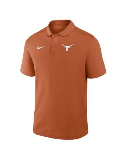 Nike Brown Texas Texas Longhorns Primetime Victory Primary Logo Performance Polo for men